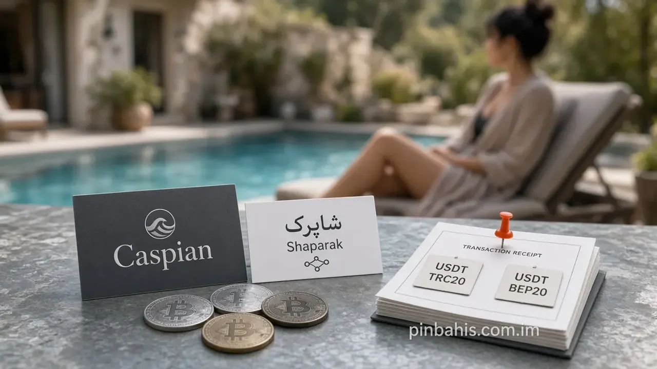 زن جوان کنار استخر لوکس در حال مشاهده بازی انفجار روی گوشی